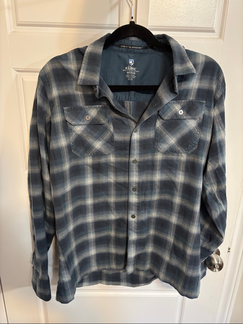Kuhl Men's Blue Plaid Lightweight Shirt Jacket